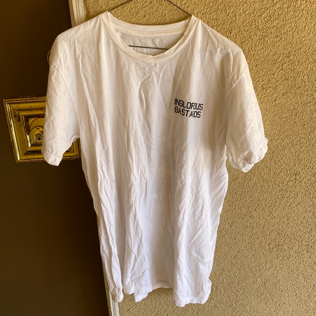 Mens Custom Made Medium Inglorious Bastards Usnru White Shirt